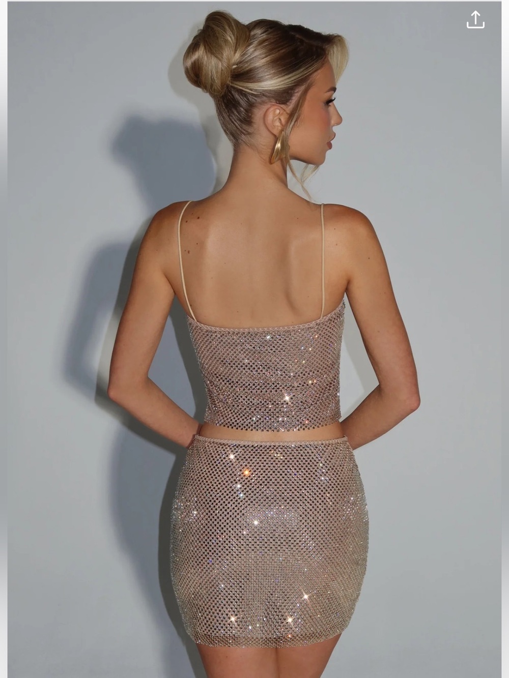 BABYBOO NILA MINI SKIRT - GOLD - Picture 3 of 6